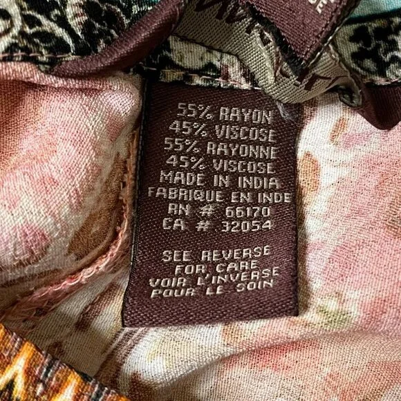 Ranna Gill by Anthropologie Airy Samaire Wide Leg Printed Floral Pant Size 0 - Picture 8 of 12